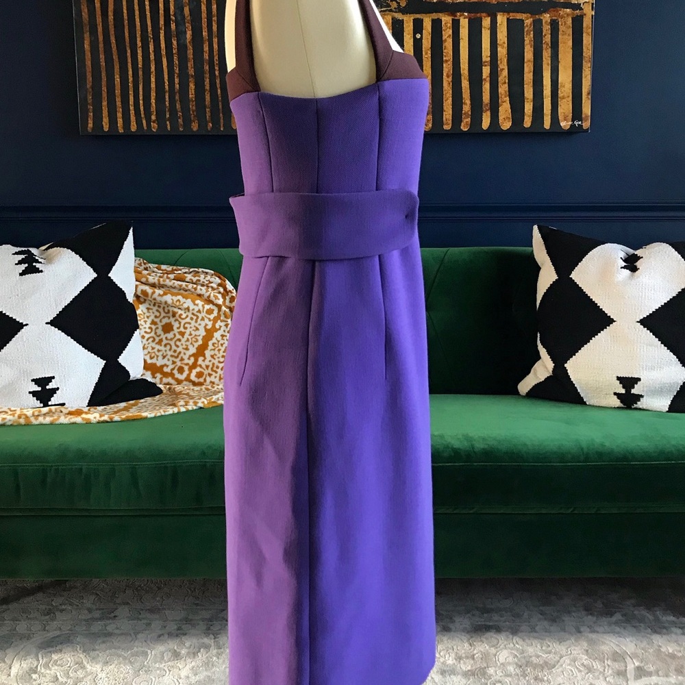 Vintage Purple Prada Work Dress/ Wool Office Dress - Picture 4 of 8
